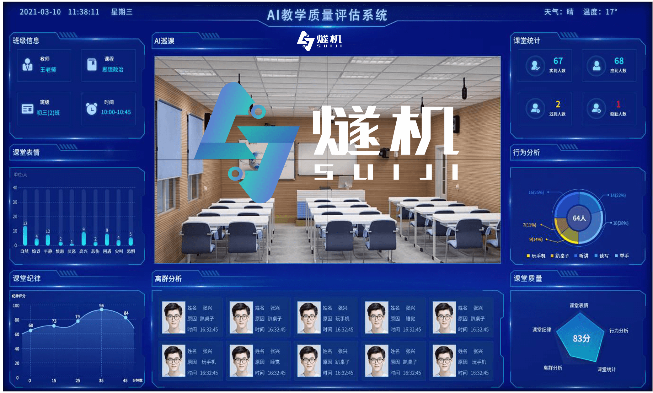 课堂行为识别教学质量评估系统